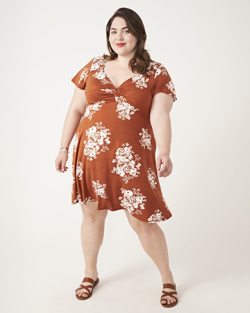 Plus size floral skater dress outlet